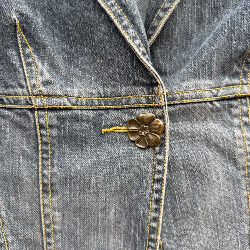 Daisy Fuentes Blue Denim Jean Jacket - Picture 3 of 5